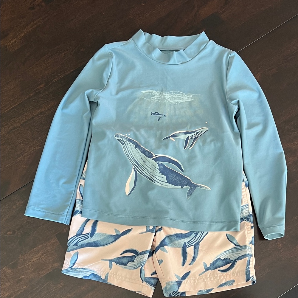 Carter's Aqua Whale Rashguard Set